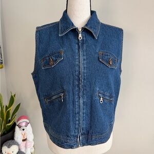 Vix Blue Denim Vest